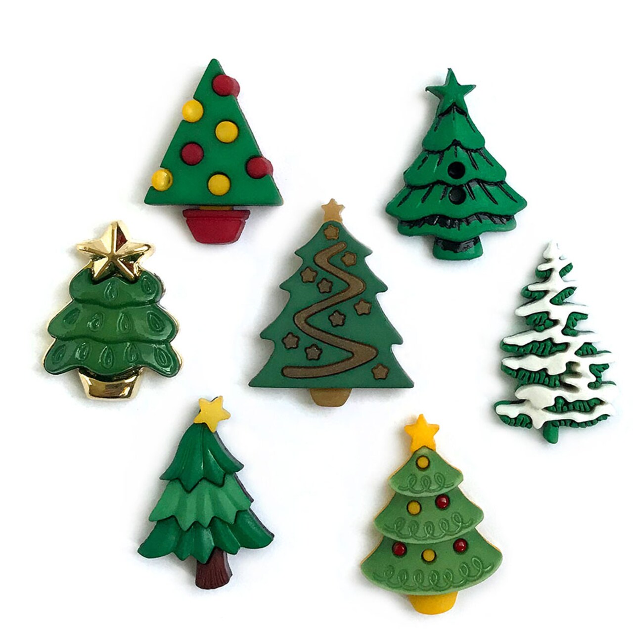 Buttons Galore Christmas Trees Craft Buttons - 21 Sewing & Craft Buttons